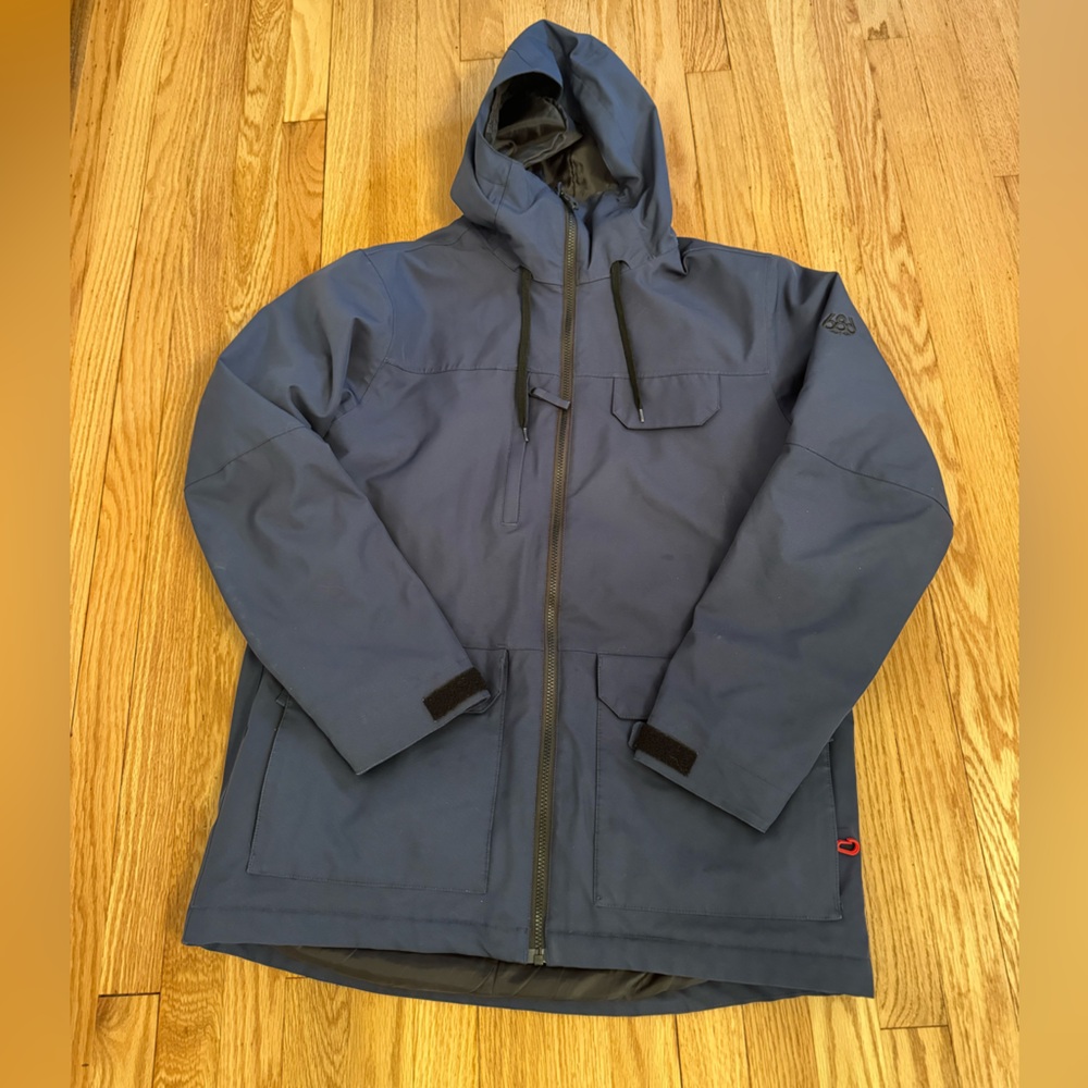 686 Infidry Men’s Navy Blue Snowboard Jacket Sz Large